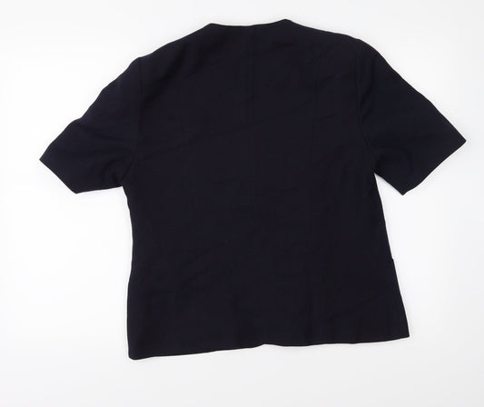 First Avenue Womens Blue Jacket Size 16