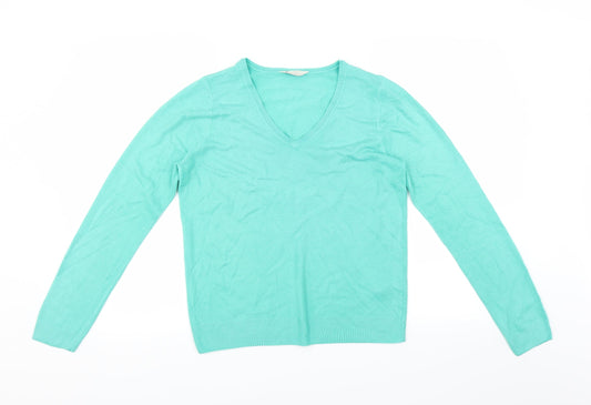 Love knitwear Womens Green Pullover Jumper Size 12