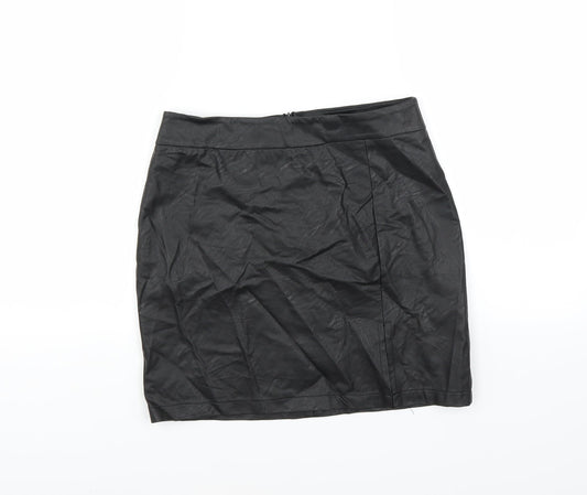 Preworn Womens Black Mini Skirt Size 10