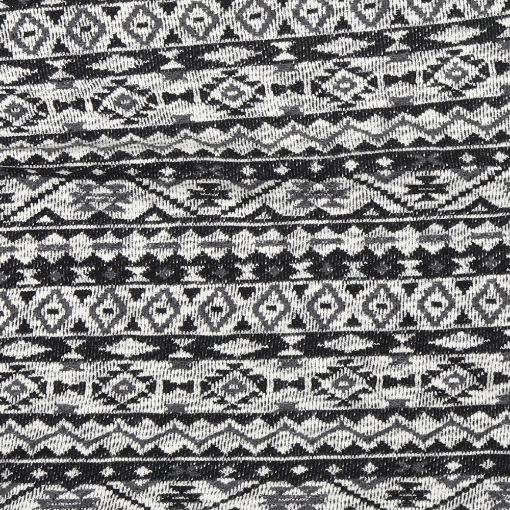 Atmosphere Womens Black Geometric Cardigan Jumper Size M
