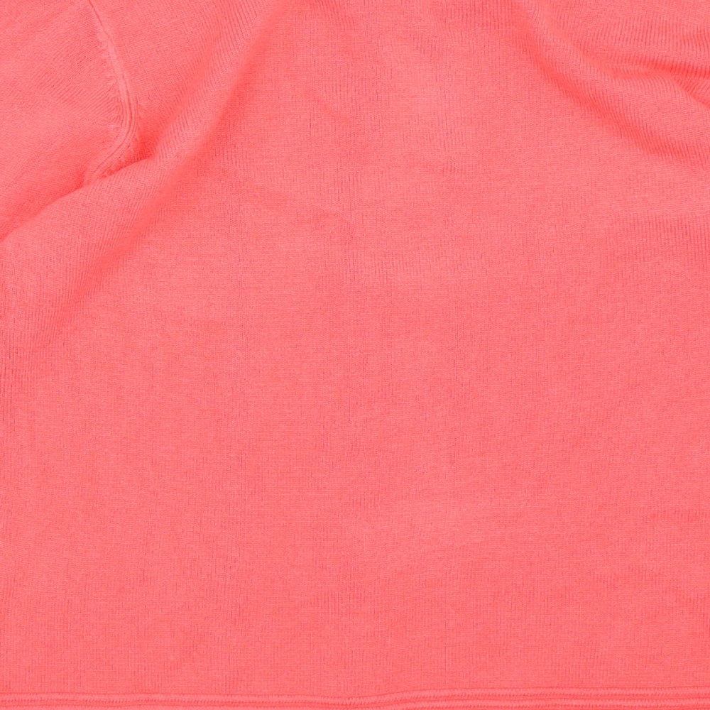Text Womens Pink Cardigan Jumper Size S