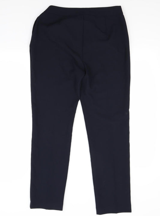 Womens UK Size 12 Preworn Regular Fit Blue Trousers