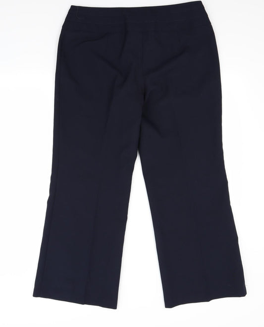 Womens UK Size 16 Marks and Spencer Regular Fit Blue Trousers