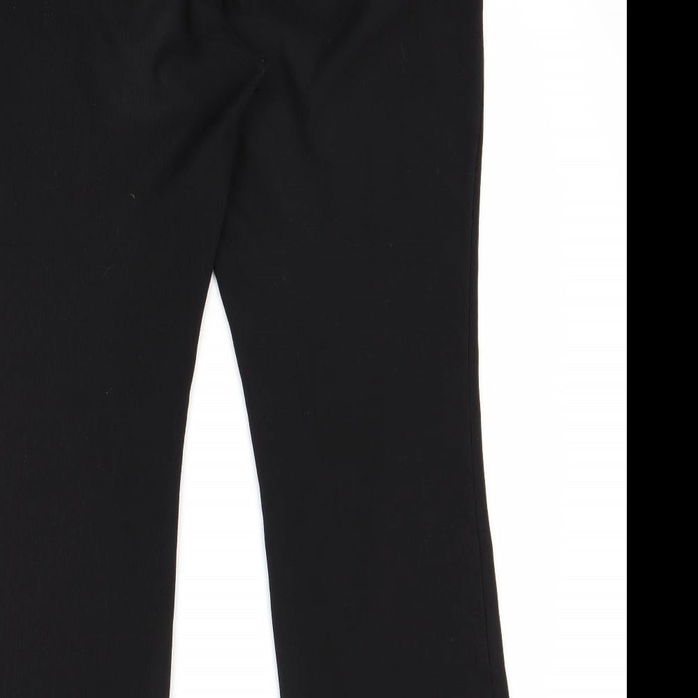 Womens UK Size 16 Preworn Regular Fit Black Trousers