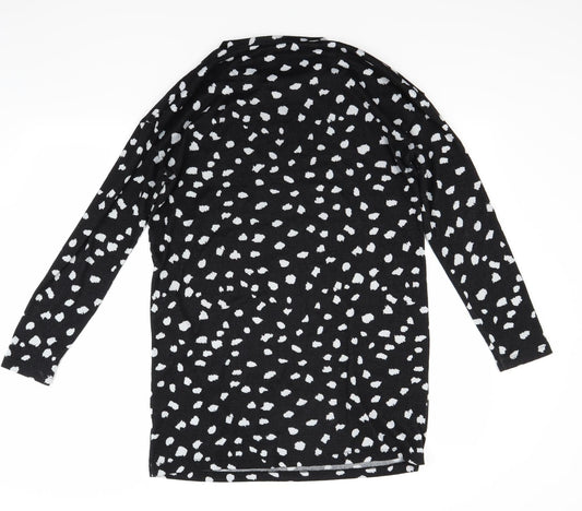 F&F Womens Black Polka Dot Jumper Dress Size 12