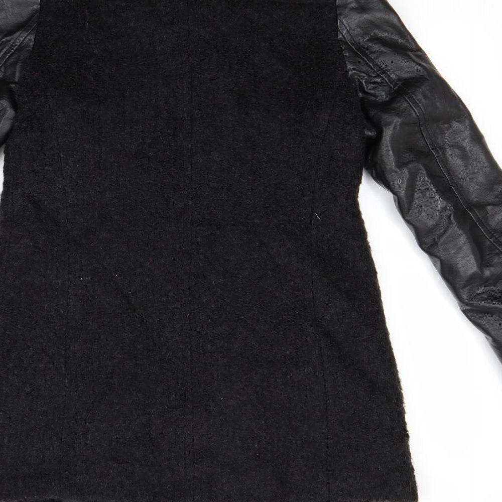 Womens UK Size 6 H&M Black Overcoat