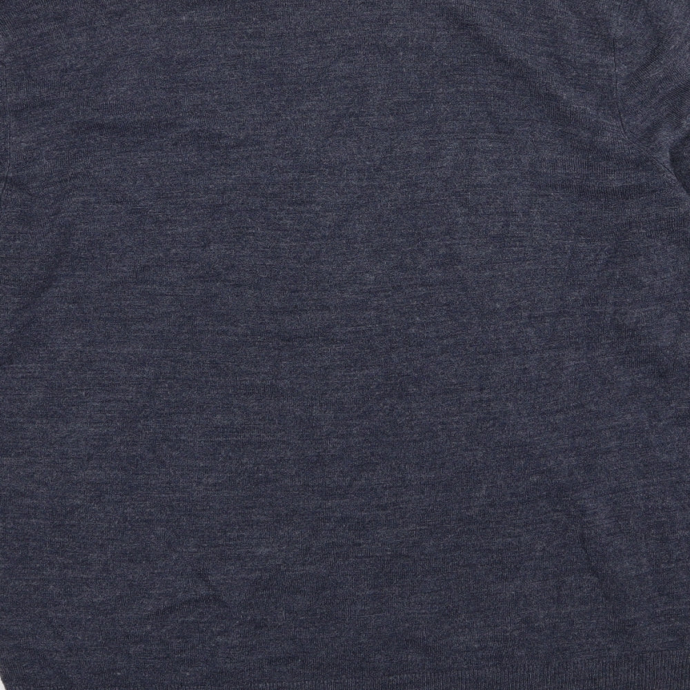BHS Mens Blue Knit Pullover Jumper Size S