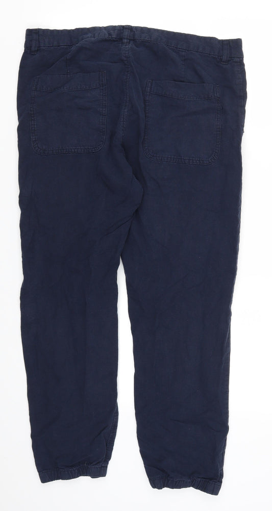Womens UK Size 8 H&M Regular Fit Blue Trousers