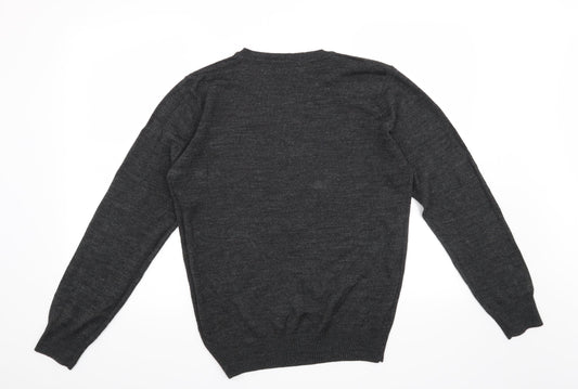 F&F Mens Grey   Henley Jumper Size S