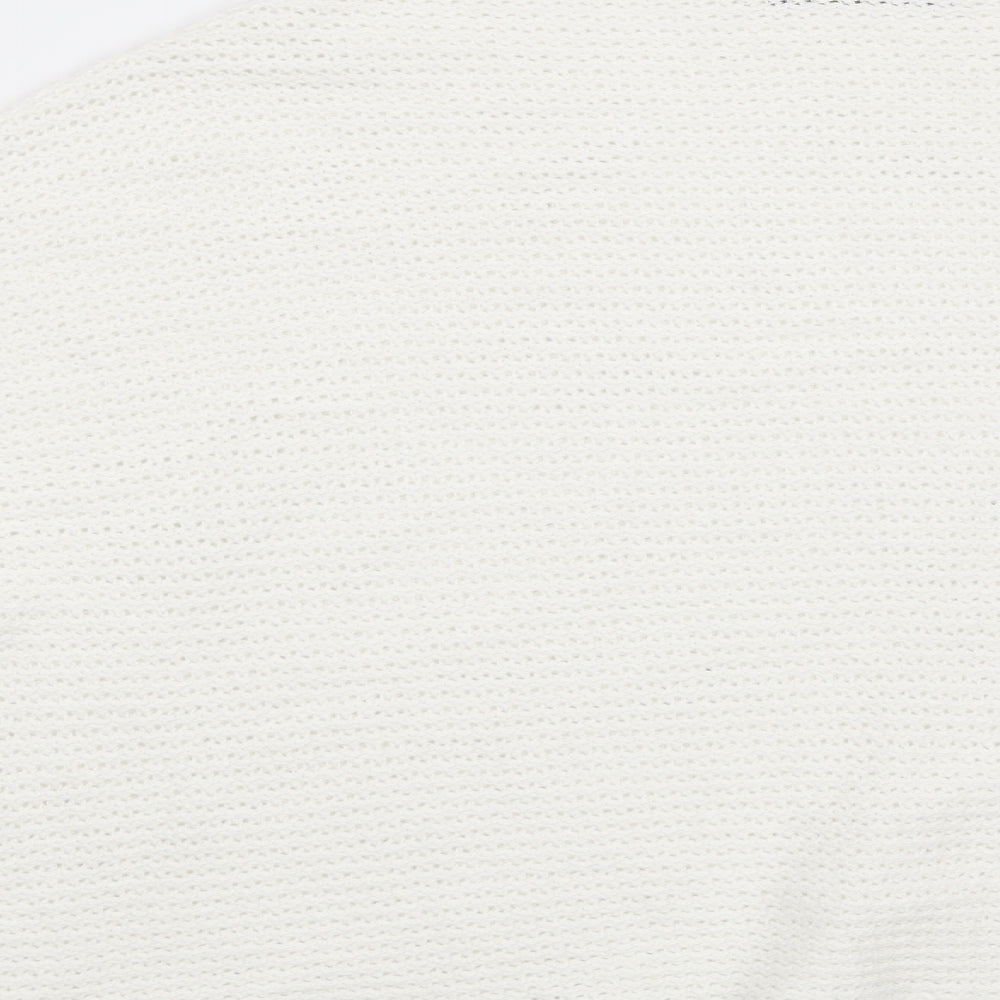 Pull & Bear Womens White Pullover Jumper Size M