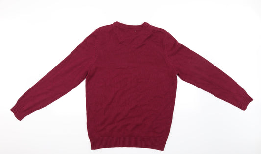 Atlantic Bay Mens Purple Pullover Jumper Size M