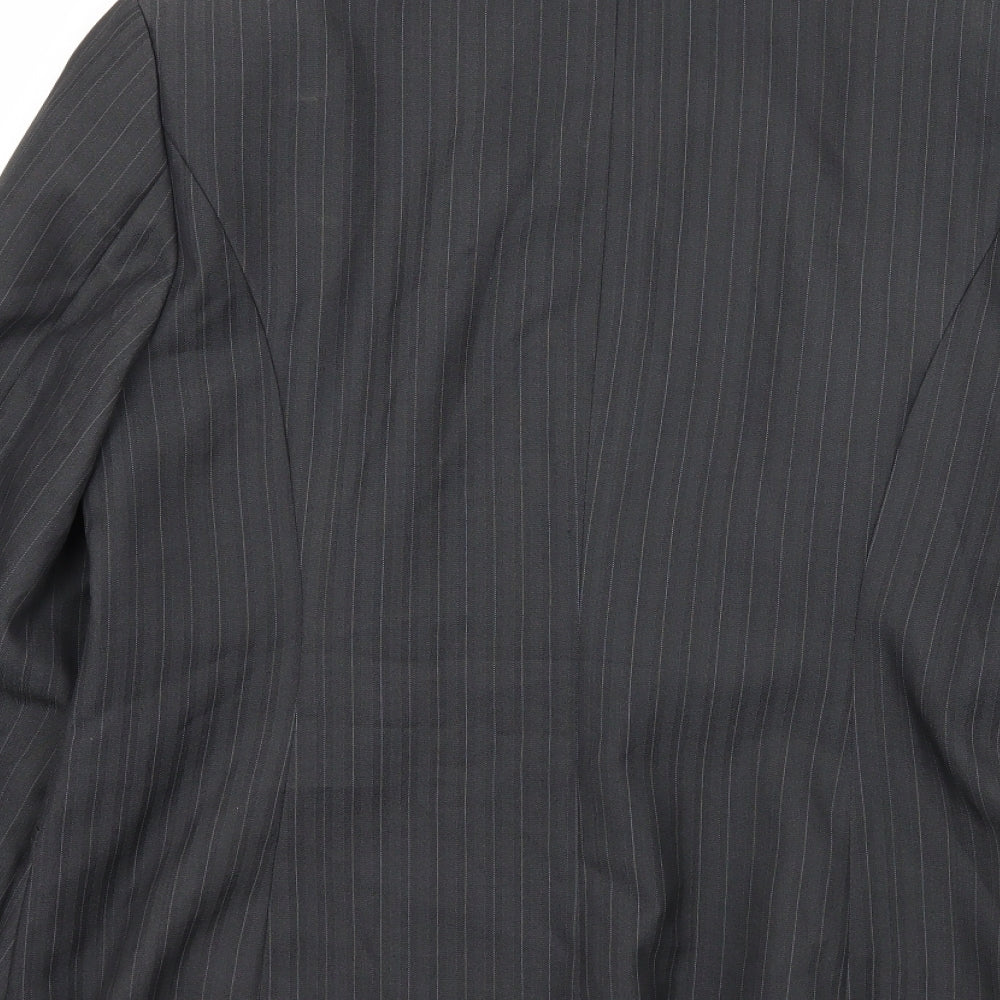 George Womens Grey Striped  Jacket Suit Jacket Size 14