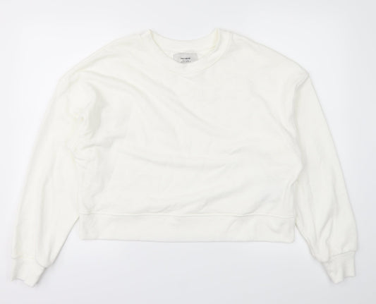 Pull&Bear Womens White Pullover Jumper Size M