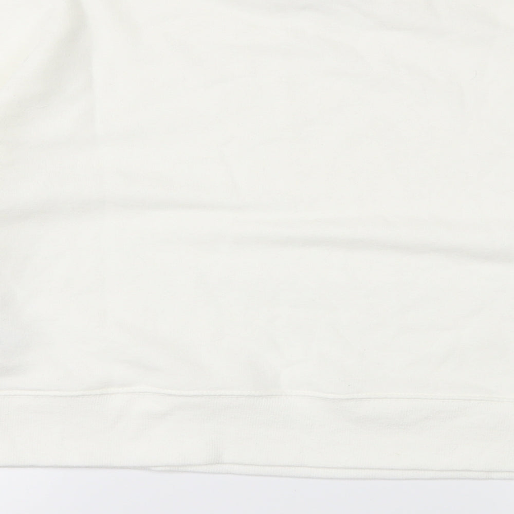 Pull&Bear Womens White Pullover Jumper Size M