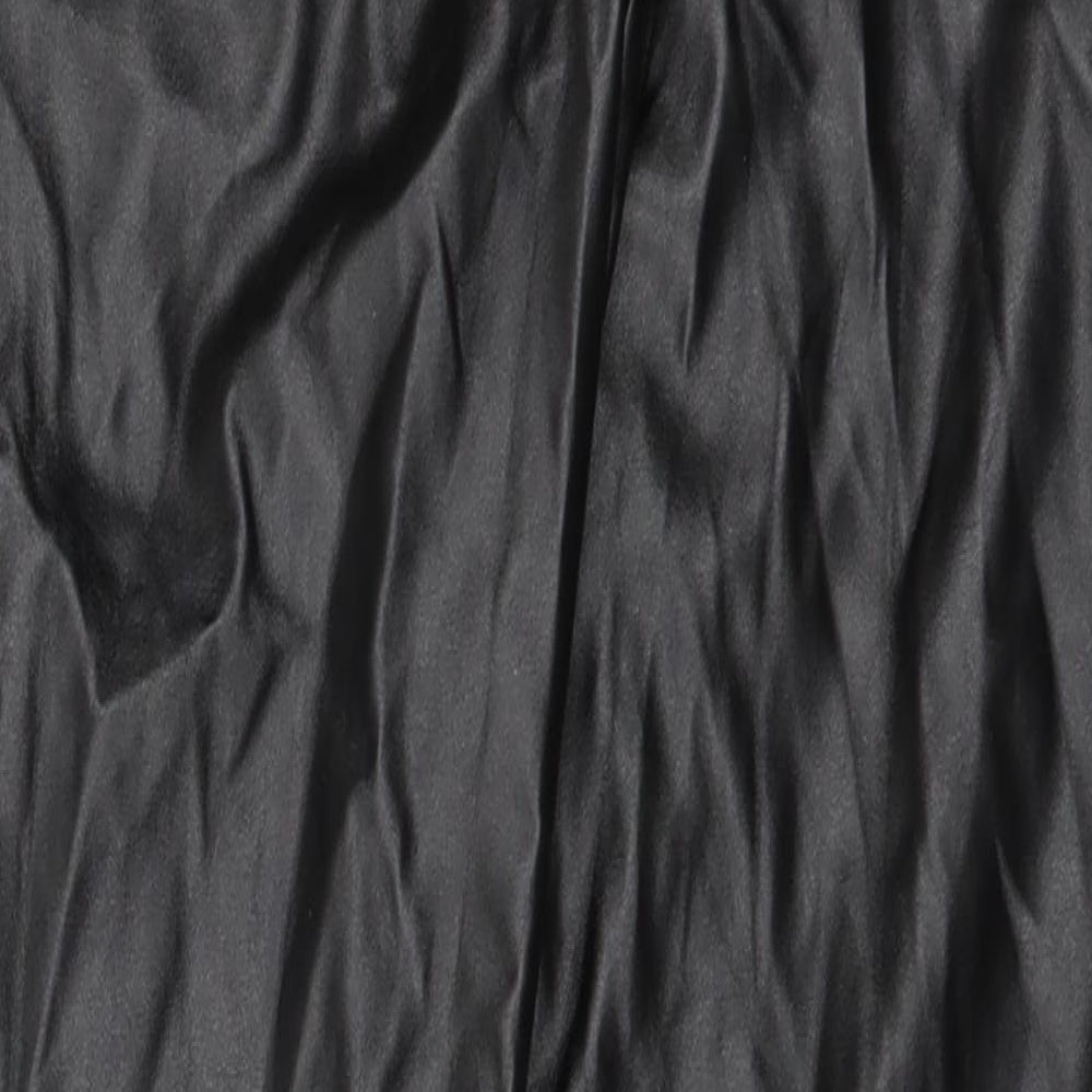 PRETTYLITTLETHING Womens Black Trousers Size 8 L25 in