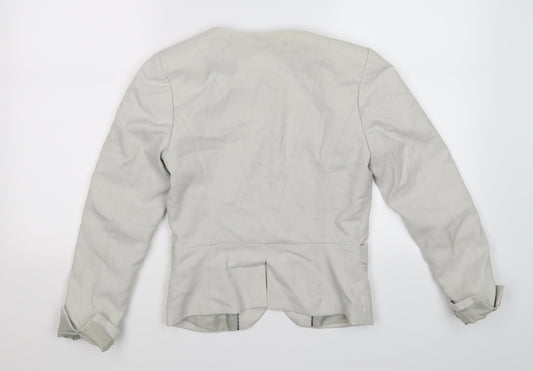 H&M Womens Beige Jacket Blazer Size 6