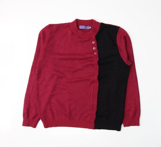 Autonomy Womens Pink Knit Pullover Jumper Size S