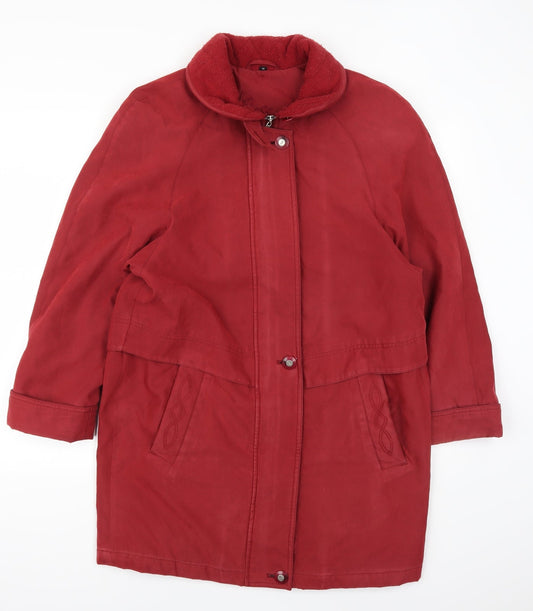Womens UK Size 10 Klass Red Overcoat