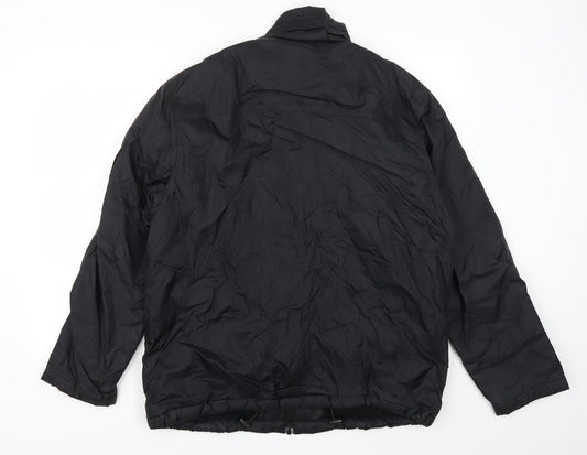 Angelo Mens Black   Overcoat Coat Size S