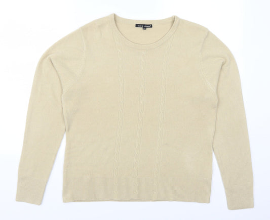 Debbie Morgan Womens Beige Pullover Jumper Size M