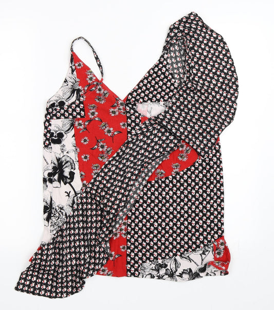 NEXT Womens Red Geometric Camisole Blouse Size 10