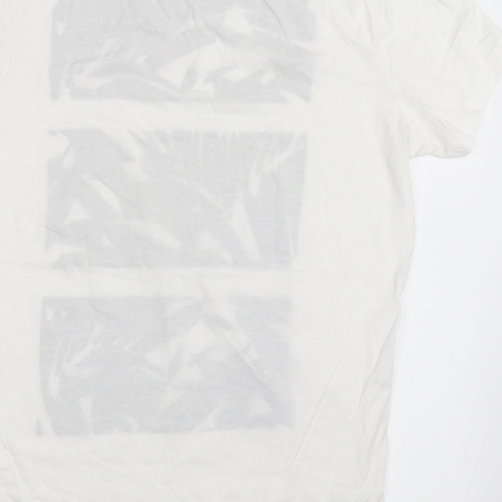 Studio W Womens Ivory Basic T-Shirt Size L