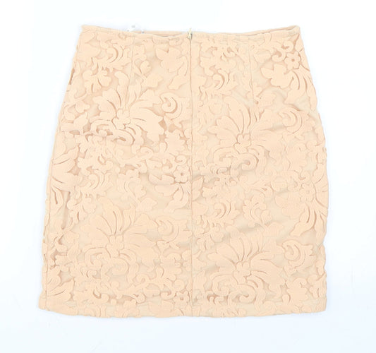 Missguided Womens Orange   Mini Skirt Size 10