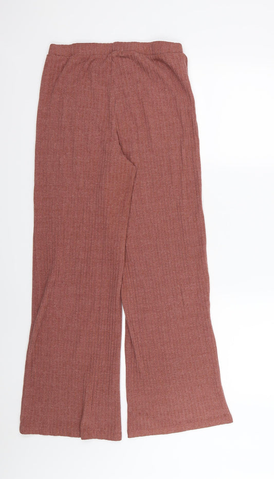 Womens UK Size 12 Papaya Regular Fit Pink Trousers
