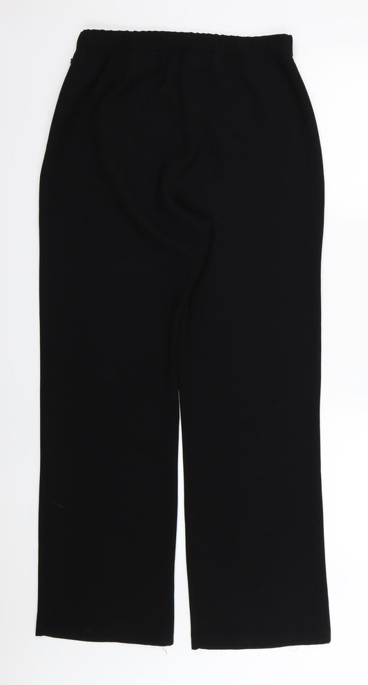 DASH Womens Black Rayon Trousers Size 10 L29 in