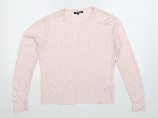 Debbie Morgan Womens Pink Knit Pullover Jumper Size M