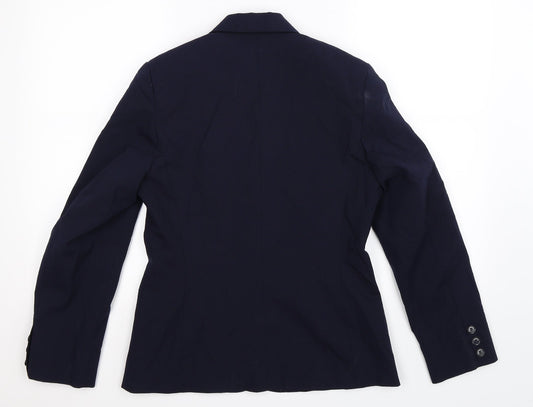 Preworn Womens Blue Jacket Suit Jacket Size 10