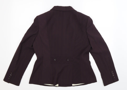 Precis Womens Grey Striped  Jacket Suit Jacket Size 14