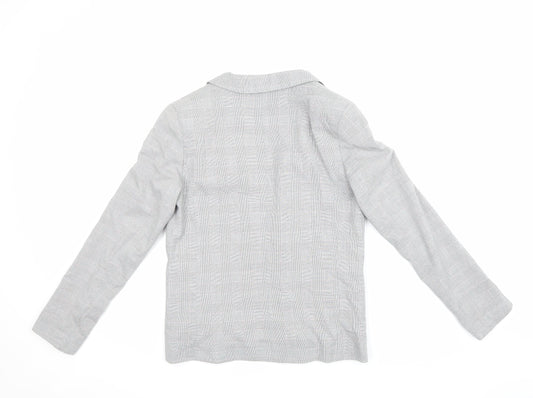 Dorothy Perkins Womens Grey Check Jacket Blazer Size 10