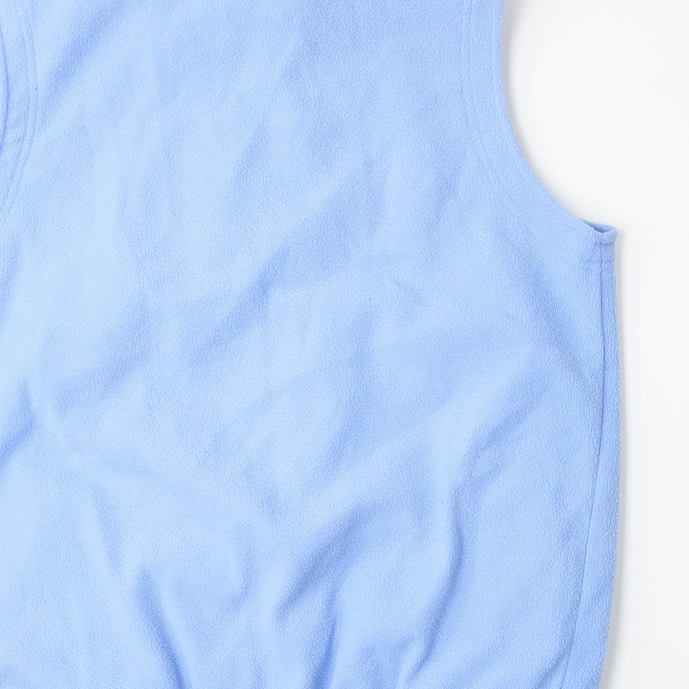 Classics Womens Blue Floral Fleece Jacket Size 16