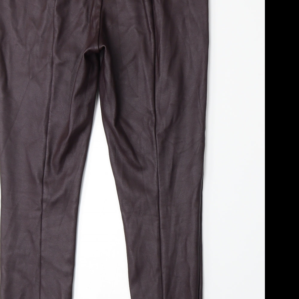 Womens UK Size L LOFT Regular Fit Capri Purple Trousers