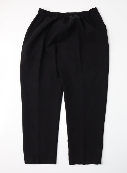 Womens UK Size 20 Emma Collection Regular Fit Black Trousers