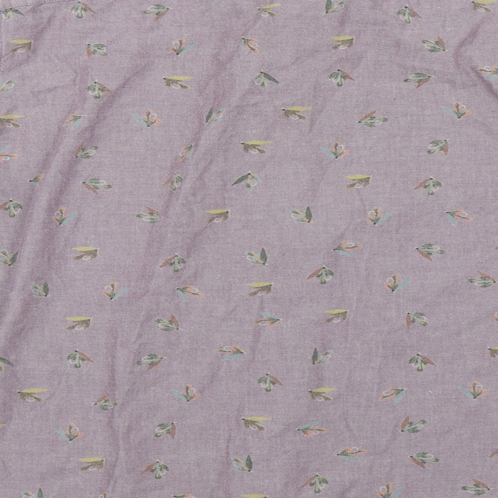 River Island Mens Purple Animal Print Button-Up Size S