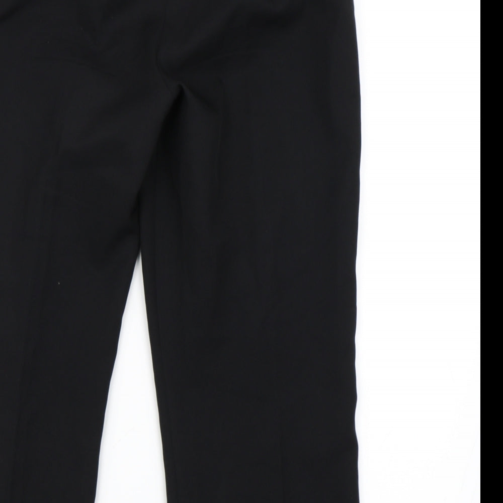 AMARANTO Womens Black Trousers Size 12 L21 in