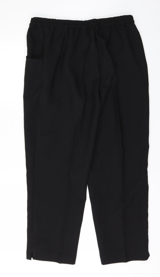 Womens UK Size 16 Special Collection Regular Fit Black Trousers