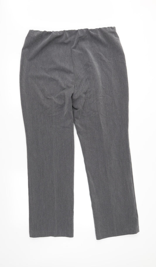 Bon Marché Womens Grey Trousers Size 14 L28 in