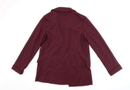 Select Womens Purple Jacket Blazer Size 10
