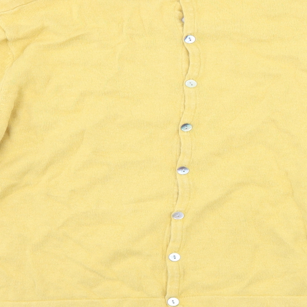 Womens UK Size L Adini Yellow Basic T-Shirt