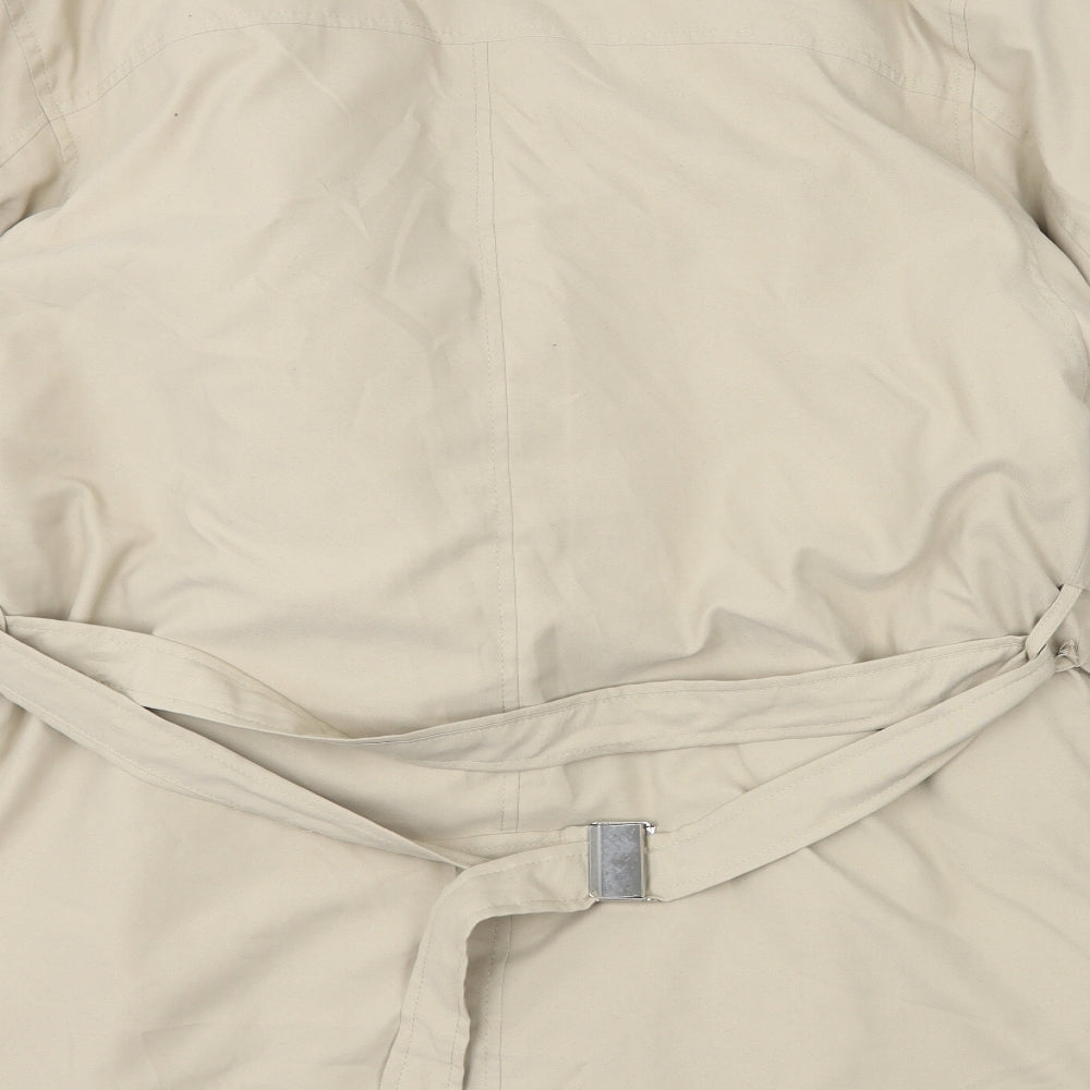 Womens UK Size 10 Dorothy Perkins Beige Overcoat