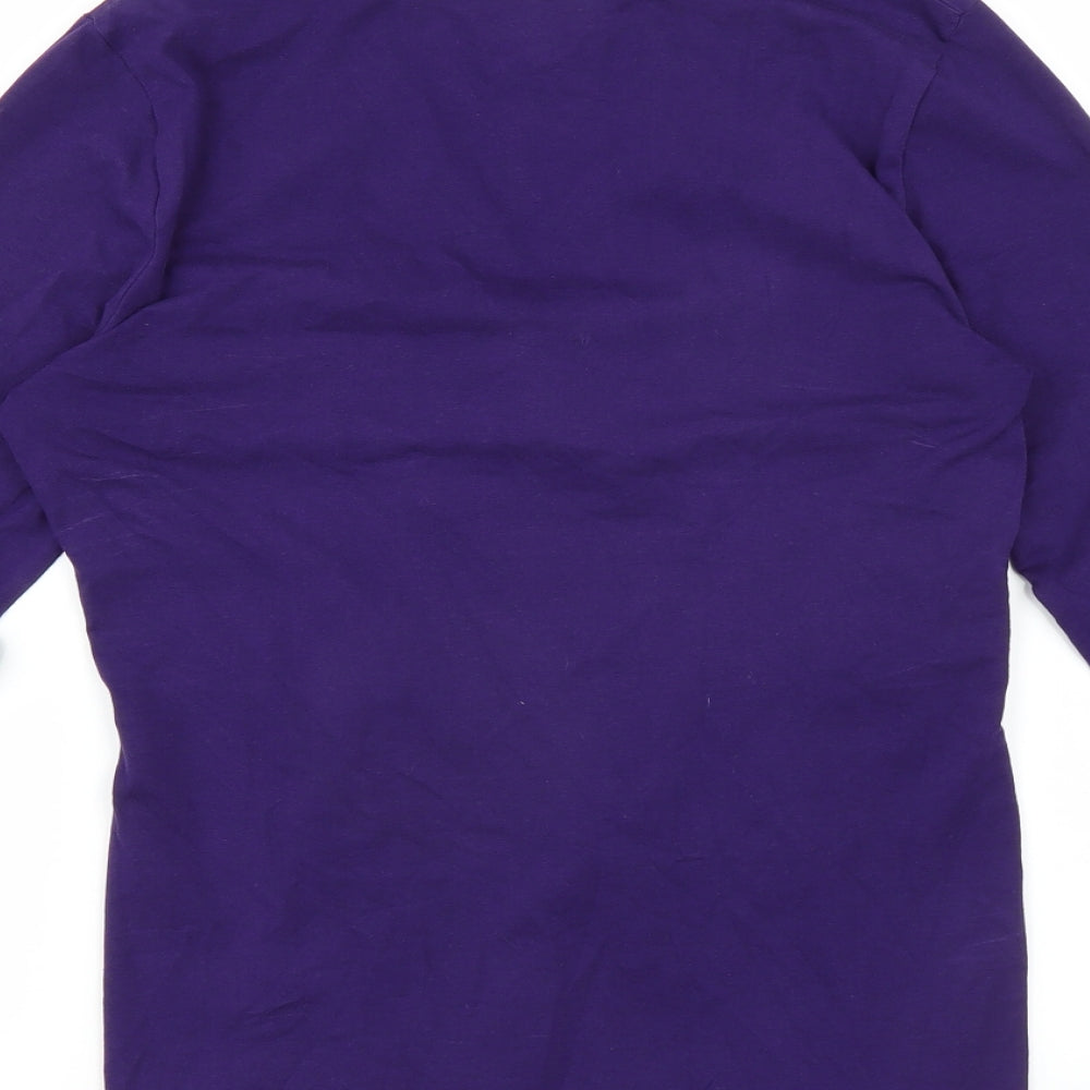Ann Taylor Womens Purple Basic Blouse Size M