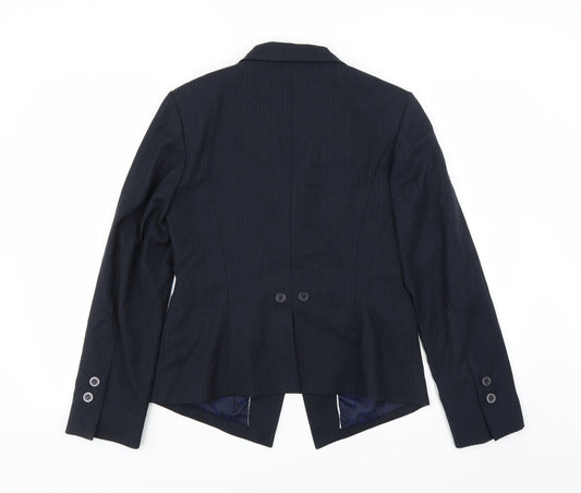 NEXT Womens Blue Striped  Jacket Suit Jacket Size 12