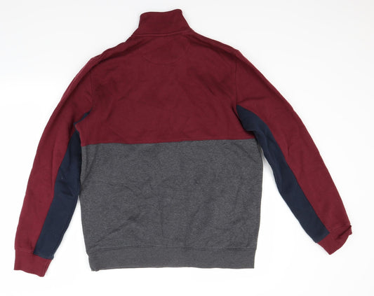 ACW85 Mens Red Pullover Sweatshirt Size M