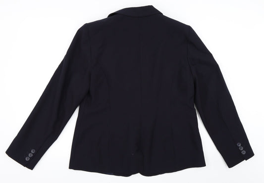 Womens UK Size L Preworn Regular Blue Blazer