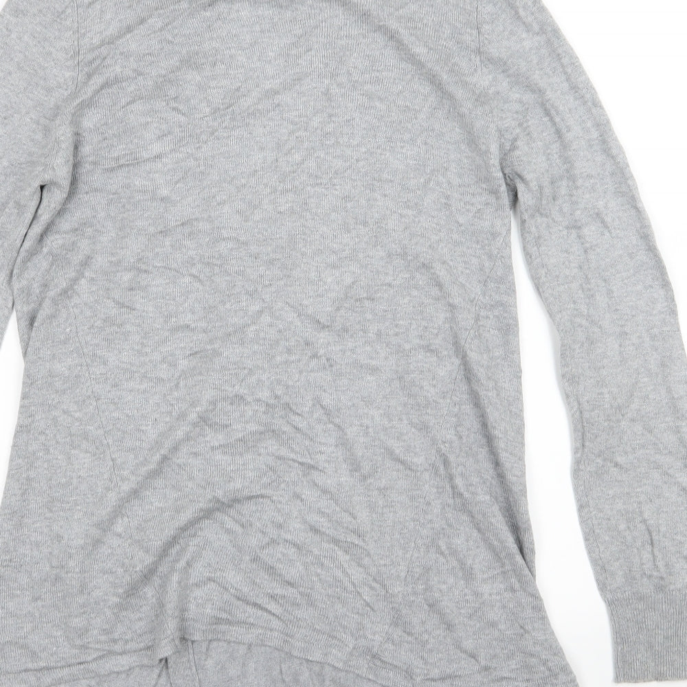 BHS Womens Grey Knit Cardigan Jumper Size 10