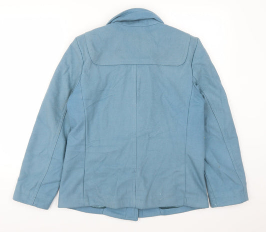 Gap Womens Blue Pea Coat Coat Size M