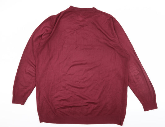 Debenhams Mens Purple Knit Pullover Jumper Size 2XL